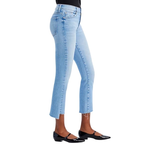 MOTHER The Insider Crop Step Fray Bootcut Jeans Limited Edition Wash Size 27 NEW - Picture 3 of 16